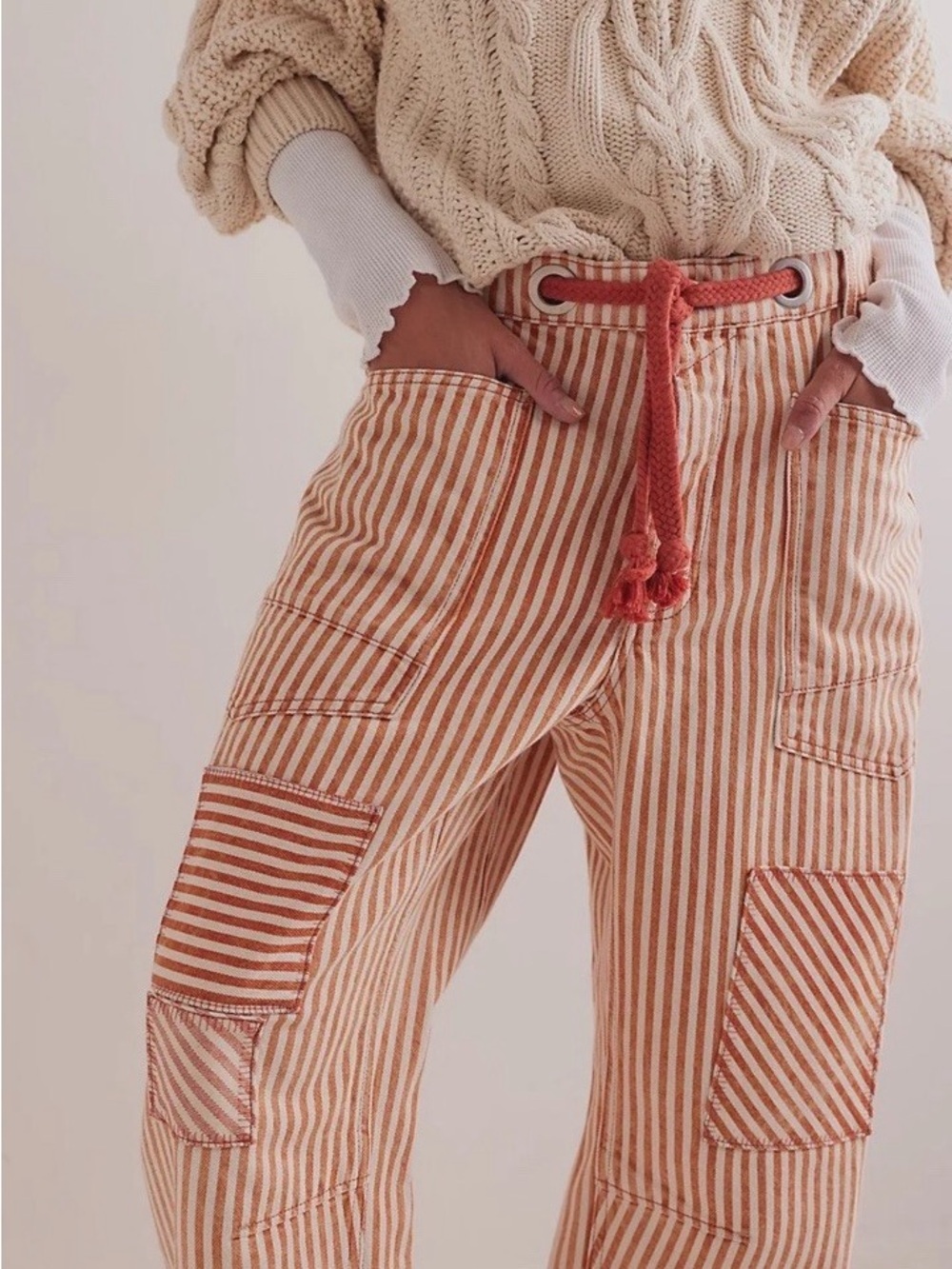 Free People Moxie striped railroad Pants 28 - Picture 4 of 10